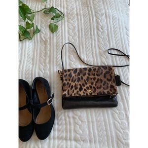 Coach RARE cheetah print cross body purse